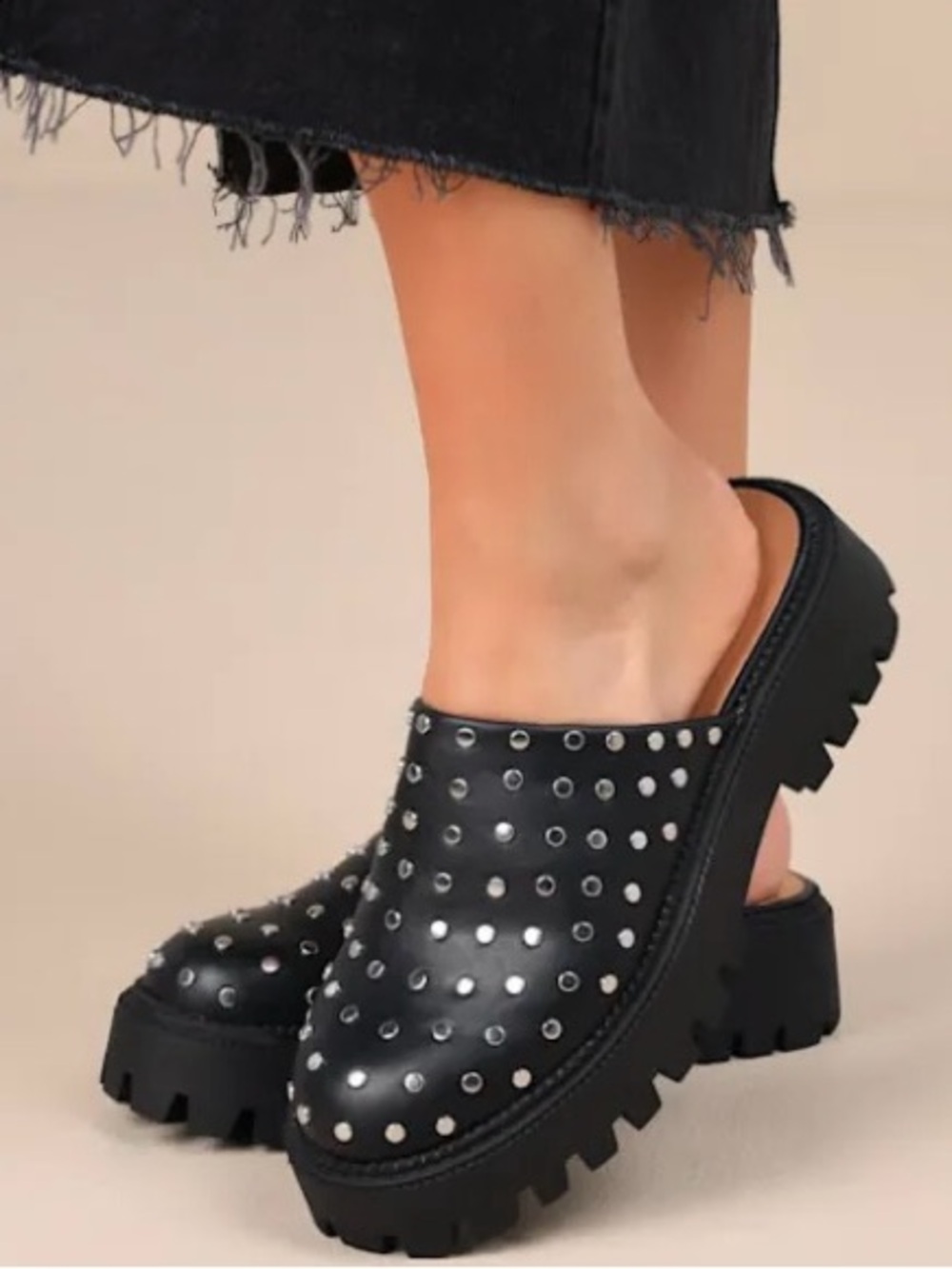 {DV By Dolce} Vita Lexy Black Studded Platform Clogs - Picture 14 of 14